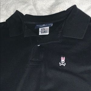 Vintage psycho bunny polo short sleeve shirt black
